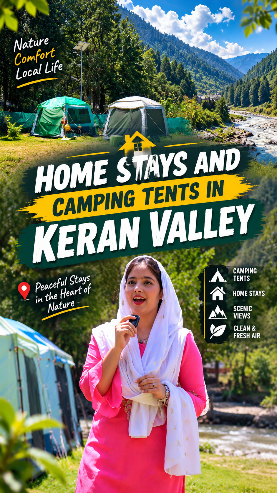 HOME STAYS & CAMPING TENT IN KERAN VALLEY