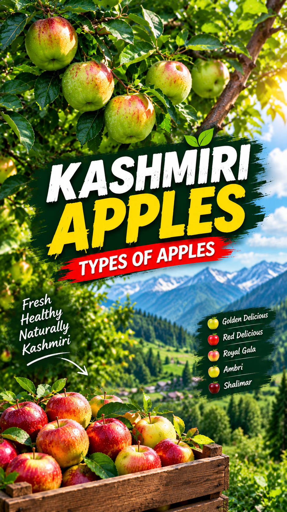 APPLE SEASON IN KASHMIR|TYPES OF KASHMIRI APPLES