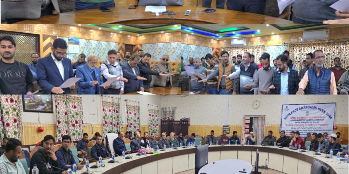 Vigilance Awareness Week begins in Kupwara, integrity pledge administered, ACB organizes Vigilance Awareness Workshop