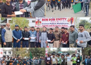 Rashtriya Ekta Diwas, Handwara Police in collaboration with Sub District Administration Handwara organises ‘Run for Unity at Handwara, SSP & ADC Handwara flagged off the rally