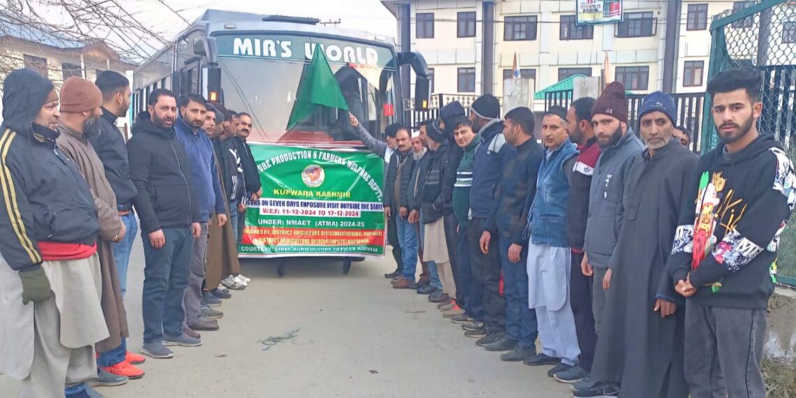 Farmers from kupwara Embark on seven- days Exposure visit