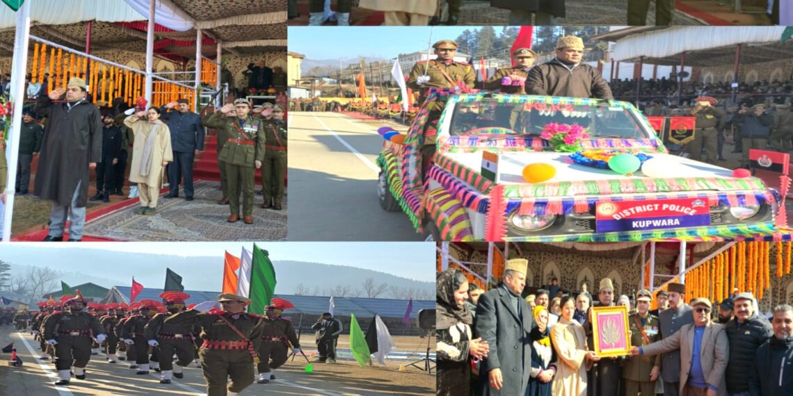 Republic day celebrated across Kupwara district with great enthusiasm and fervor Chairman DDC unfurls National Flag at DPL Kupwara